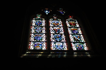 stained glass window in church