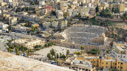 Fototapeta na wymiar Amman - Roman Amphitheaters