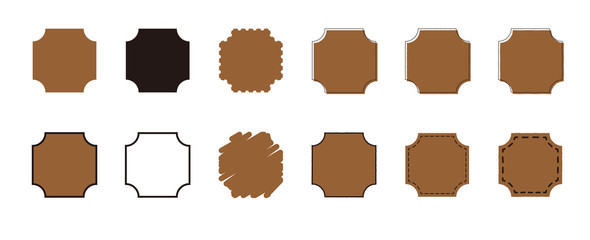 茶色の角くぼみ正方形