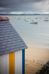 cabanes de plage à Kervoyal , Damgan