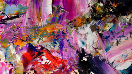 Colorful abstract background wallpaper. Modern motif visual art. Mixtures of oil paint. Trendy hand...