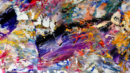 Colorful abstract background wallpaper. Modern motif visual art. Mixtures of oil paint. Trendy hand...