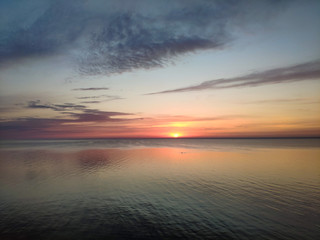 Beautiful panoramic view of sunrise in winter carpathians.  Borzhava ridge. Ukraine