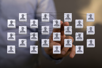 conference Digital Network and data concept team.