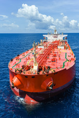 The tanker in the high sea