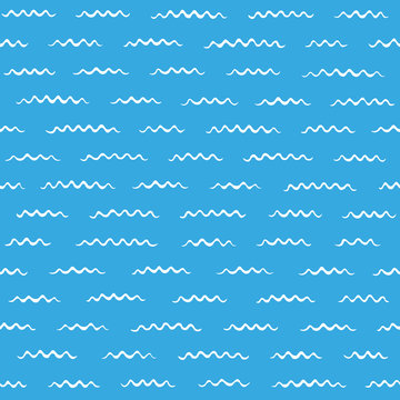 Vector seamless sea wave pattern.