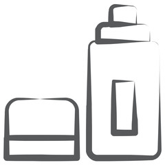 
Trendy line design of body spray icon.
