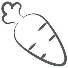 
Carrot icon in linear vector design.
