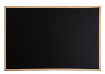 Leere Kreide Tafel als Vorlage mit Holz Rahmen isoliert auf weißem Hintergrund