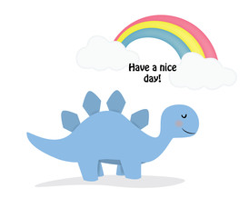 cute little blu dinosaur