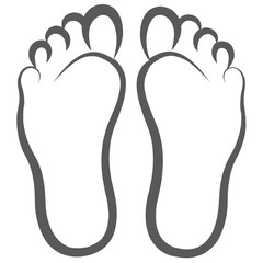 
Line vector design of feet concept icon
