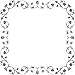 Black and white frame with flowers