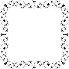 Black and white frame with flowers