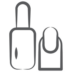 
Nail paint used as a fashion makeover icon in line design 
