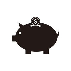 Piggy bank icon, money icon symbol vector.