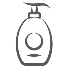 
Liquid hand wash icon in line design
