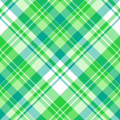 Seamless pattern in cute green and white colors for plaid, fabric, textile, clothes, tablecloth and other things. Vector image. 2
