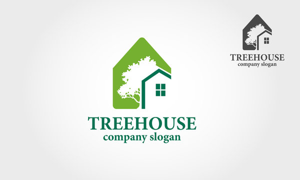 Tree House Vector Logo Template. This Logo it’s a quite, serious, classy, luxury, and mature.