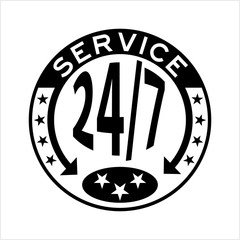 Service 24/7 Icon