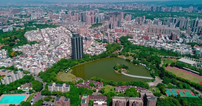 Aerial shot of Hsinchu Science park, Taiwan