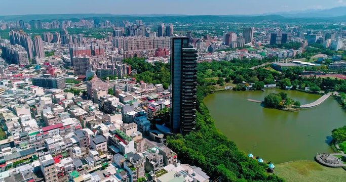 Aerial shot of Hsinchu Science park, Taiwan
