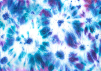 Tie dye shibori pattern. Watercolour abstract illustration.