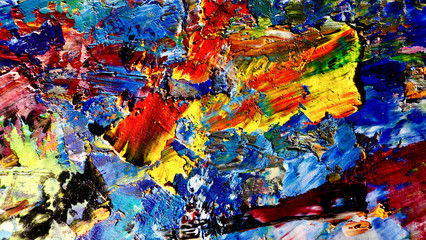 Colorful abstract background wallpaper. Modern motif visual art. Mixtures of oil paint. Trendy hand...