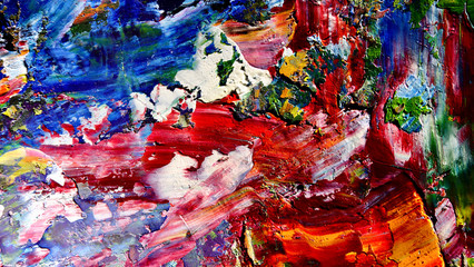Colorful abstract background wallpaper. Modern motif visual art. Mixtures of oil paint. Trendy hand...