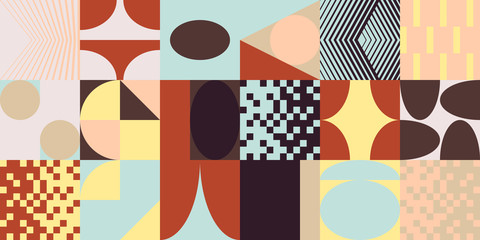 Horizontal Abstract Vector Pattern Design