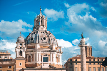Fototapeta na wymiar Typical architecture in Rome, Italy