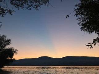 Sunset by the Danube