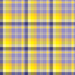 Seamless pattern in yellow and violet colors for plaid, fabric, textile, clothes, tablecloth and other things. Vector image.