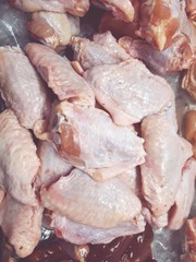 Fresh chicken in food market