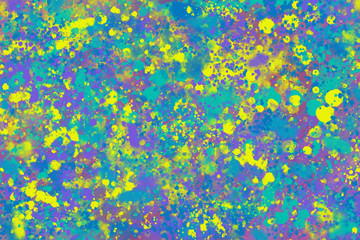 Fototapeta premium An abstract neon paint splatter background image.