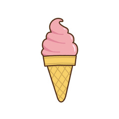 ソフトクリーム　ストロベリー