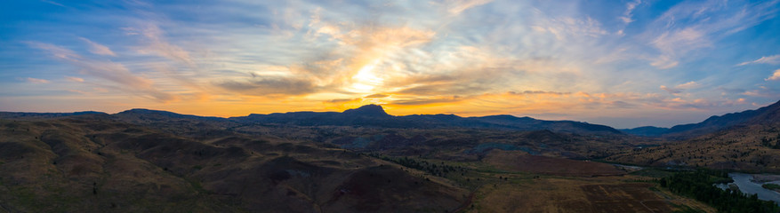 Iron Mountain at Sunset on the John Day River Valley in the Summer