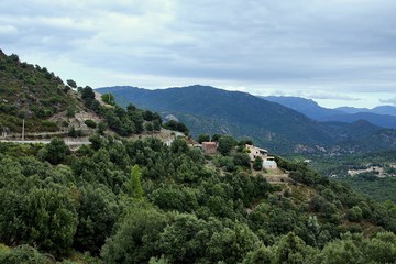Fototapeta na wymiar Corsica-outlook near village Castirla