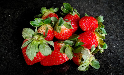 Delicious fresh strawberries from the organic fair.