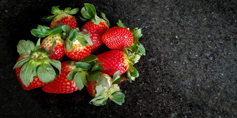 Delicious fresh strawberries from the organic fair.