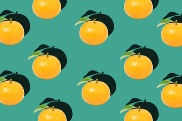 Top view of orange fruit pattern background