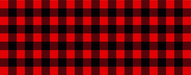 Red lumberjack style. Vector gingham and bluffalo check line pattern. Checkered picnic cooking table cloth. Texture from rhombus, squares for plaid, tablecloths. Flat tartan checker print
 