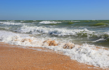 summer storm on sea