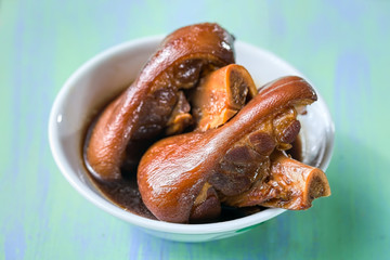 chinese red braised pork leg