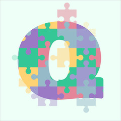Alphabet puzzle Q