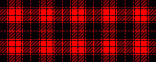 Red lumberjack style. Vector gingham and bluffalo check line pattern. Checkered picnic cooking table cloth. Texture from rhombus, squares plaid, tablecloths. Flat tartan checker print. Farmer or farm. - obrazy, fototapety, plakaty