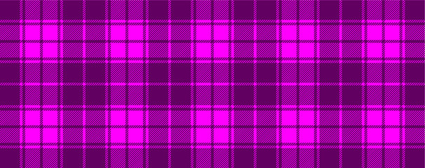 Purple, pink lumberjack style. Vector gingham and bluffalo check line pattern. Checkered picnic cooking table cloth. Texture from rhombus, squares for plaid, tablecloths. Flat tartan checker print
 