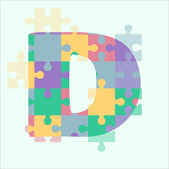 Alphabet puzzle D