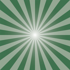 Deep green sunburst backdrop. Hunter green rectangular background. Strips vector illustration. Background design for various purposes.