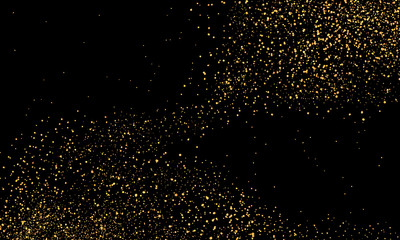 golden stardust on black background