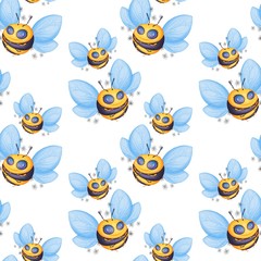 Fototapeta premium Cute bee pattern 